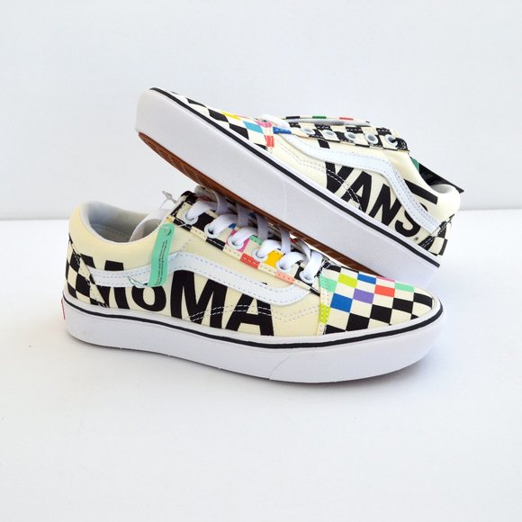 Vans Moma checker confycush old skool  multi tan black and white sneaker shoes 6 - Picture 7 of 8